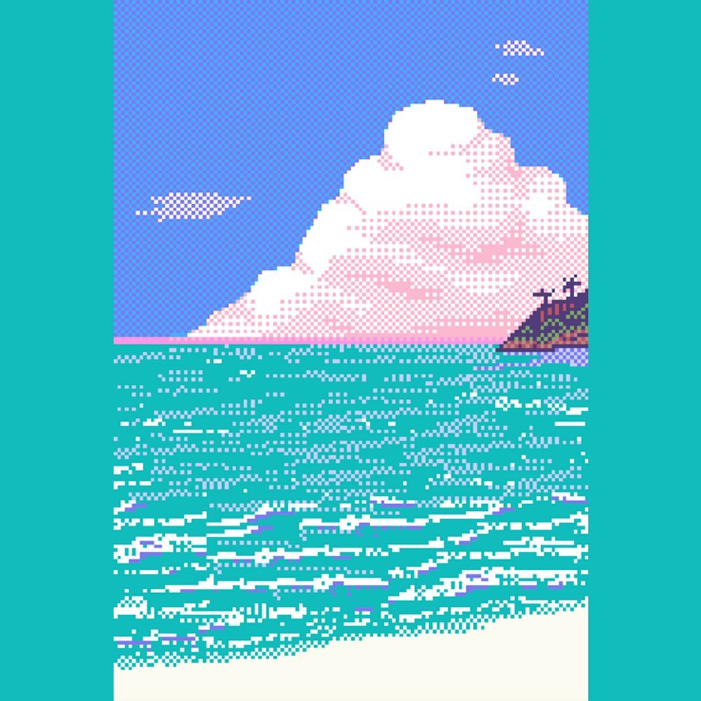 Пиксельное море