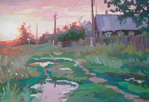 Пленэр живопись гуашь