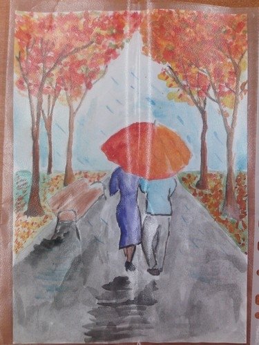 Осенний пейзаж с человеком легкий (49 фото)