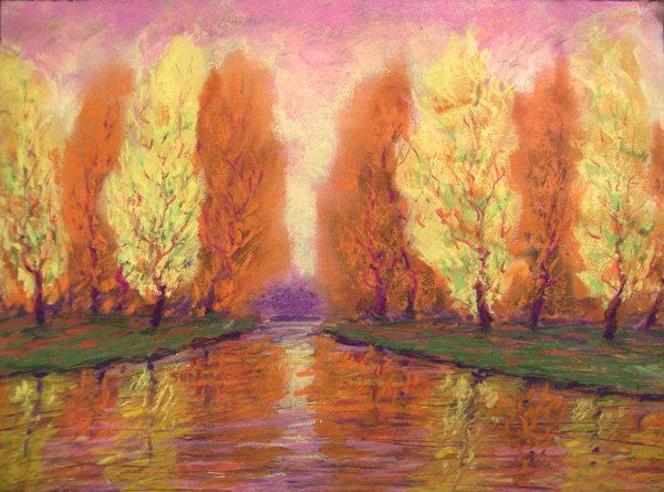 Пейзаж в теплых тонах