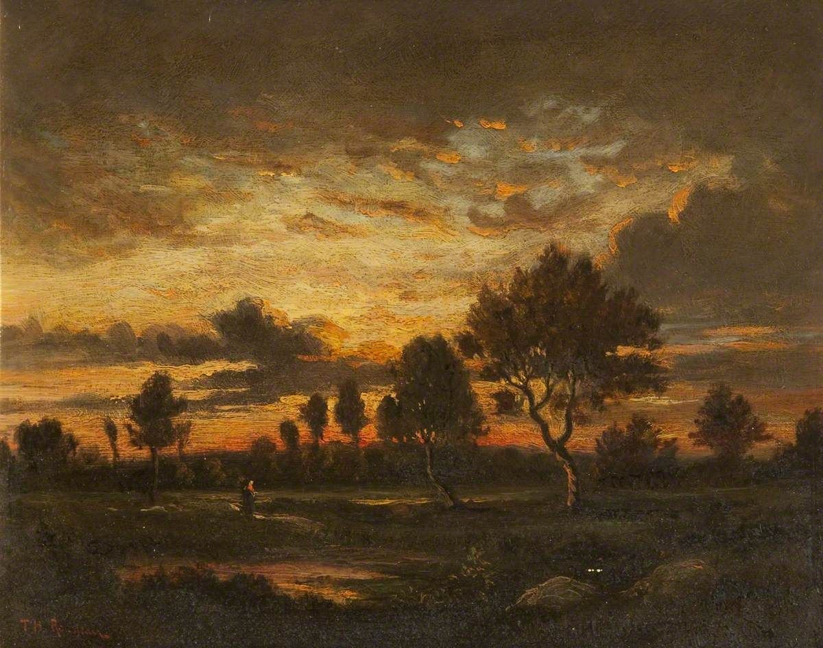 Теодор Руссо пейзаж близ Барбизона