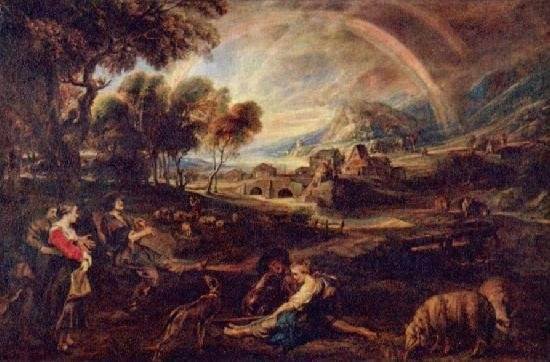 Питер Пауль Ру́бенс. «Пейзаж с радугой». 1630—1635