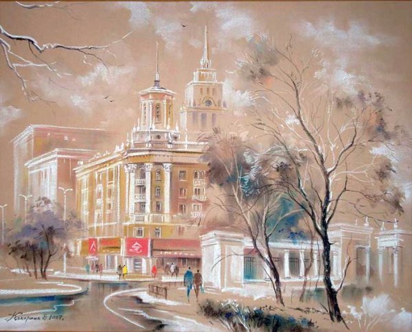 Каменный мост Воронеж картина