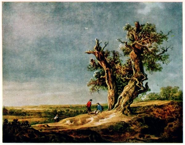 Ян Ван Гойен пейзаж с двумя дубами