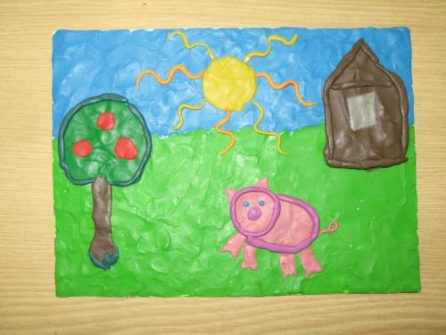 ПЛАСТИЛИНОВЫЙ пейзаж деревня