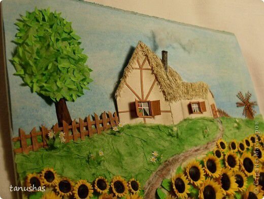 Картины из пластилина пейзаж