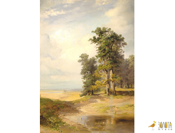 Саврасов летний пейзаж с дубами