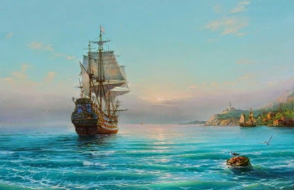 Картина Доусон Монтегю корабль