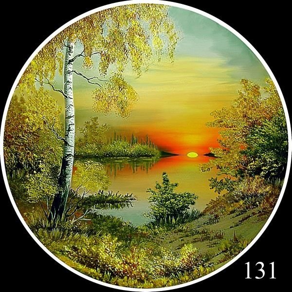 Пейзажи в круглых рамках