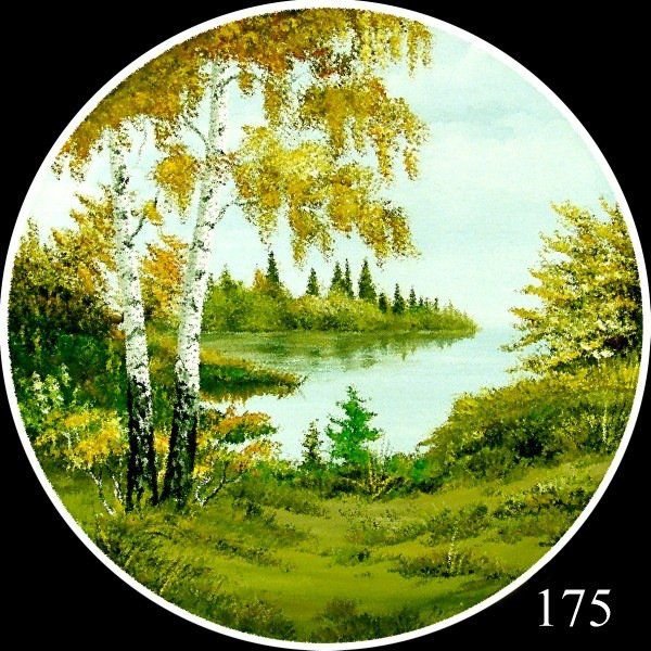 Пейзажи для декупажа круглые