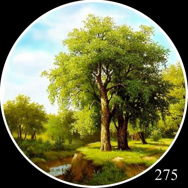 Пейзажи для декупажа круглые