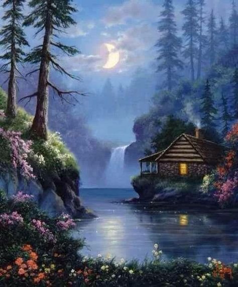 Сказочный ночной пейзаж