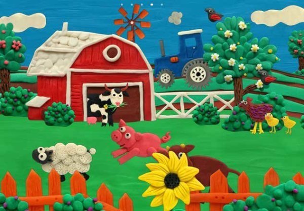 Пейзаж из пластилина