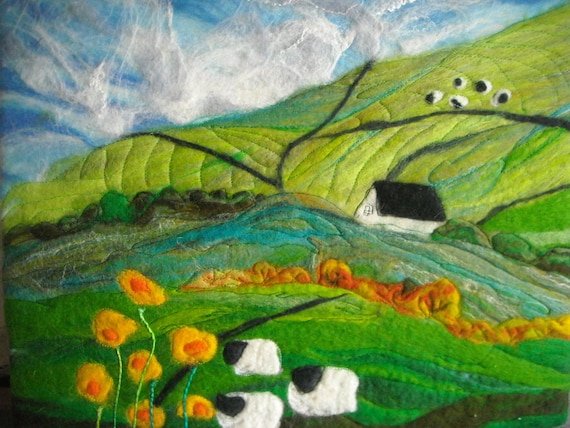 Минималистичный пейзаж валяние