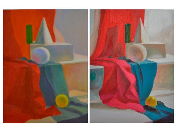 Упражнения по живописи гуашью