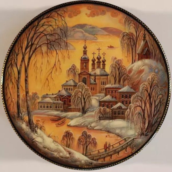 Лаковая миниатюра Федоскино пейзажи