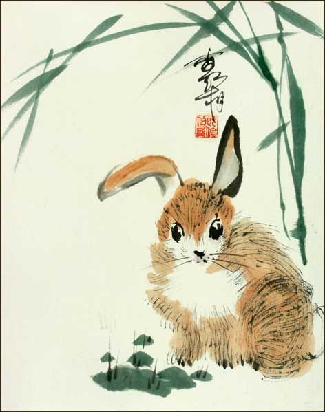 Кролики в японской живописи