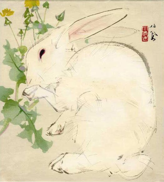 Кролик японская гравюра
