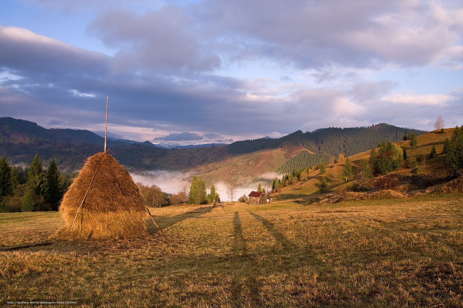 Трансильвания Румыния деревня стог сена