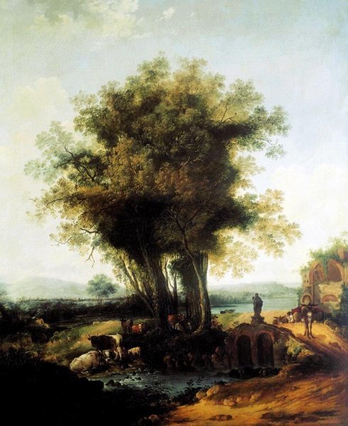 С. Щедрин. Пейзаж с животными. 1796