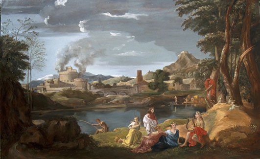 Пуссен пейзаж с Орфеем и Эвридикой