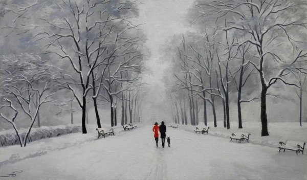 Художник Болотов Александр зимние пейзажи