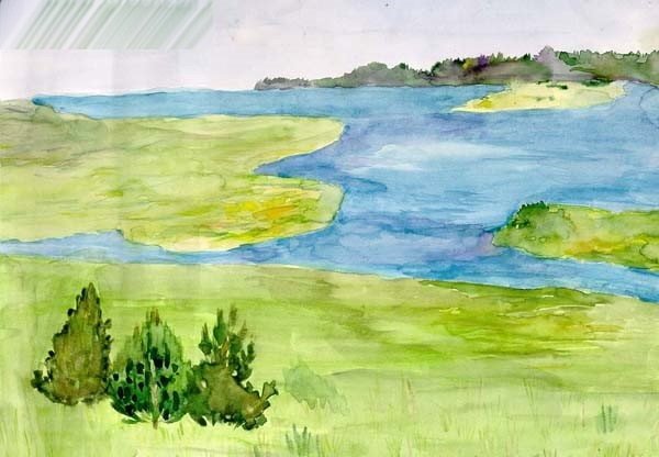 Донской край Шолохов акварель