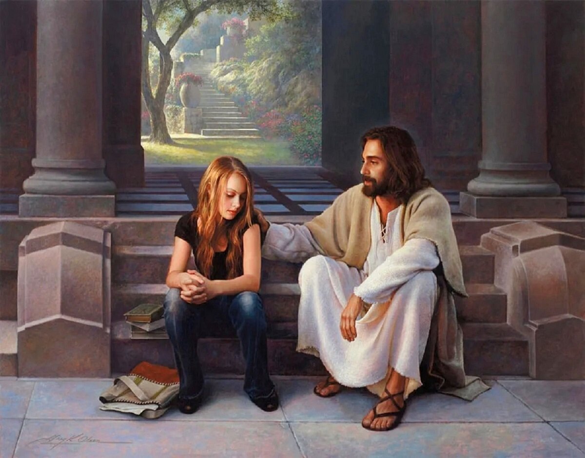 Иисус Христос и дети. Грега Олсена. Greg Olsen