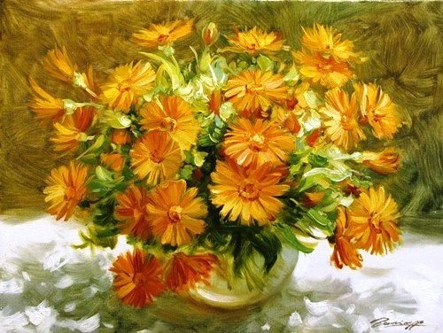 Художник Бузин календула