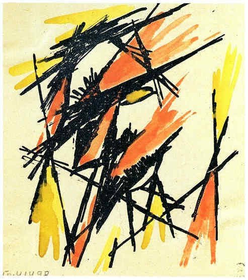 Гончарова портрет Ларионова Лучизм