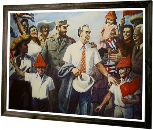 Налбандян. "Л.И. бпежнев приветствует Фиделя Кастро на ХXVI съезде КПСС"