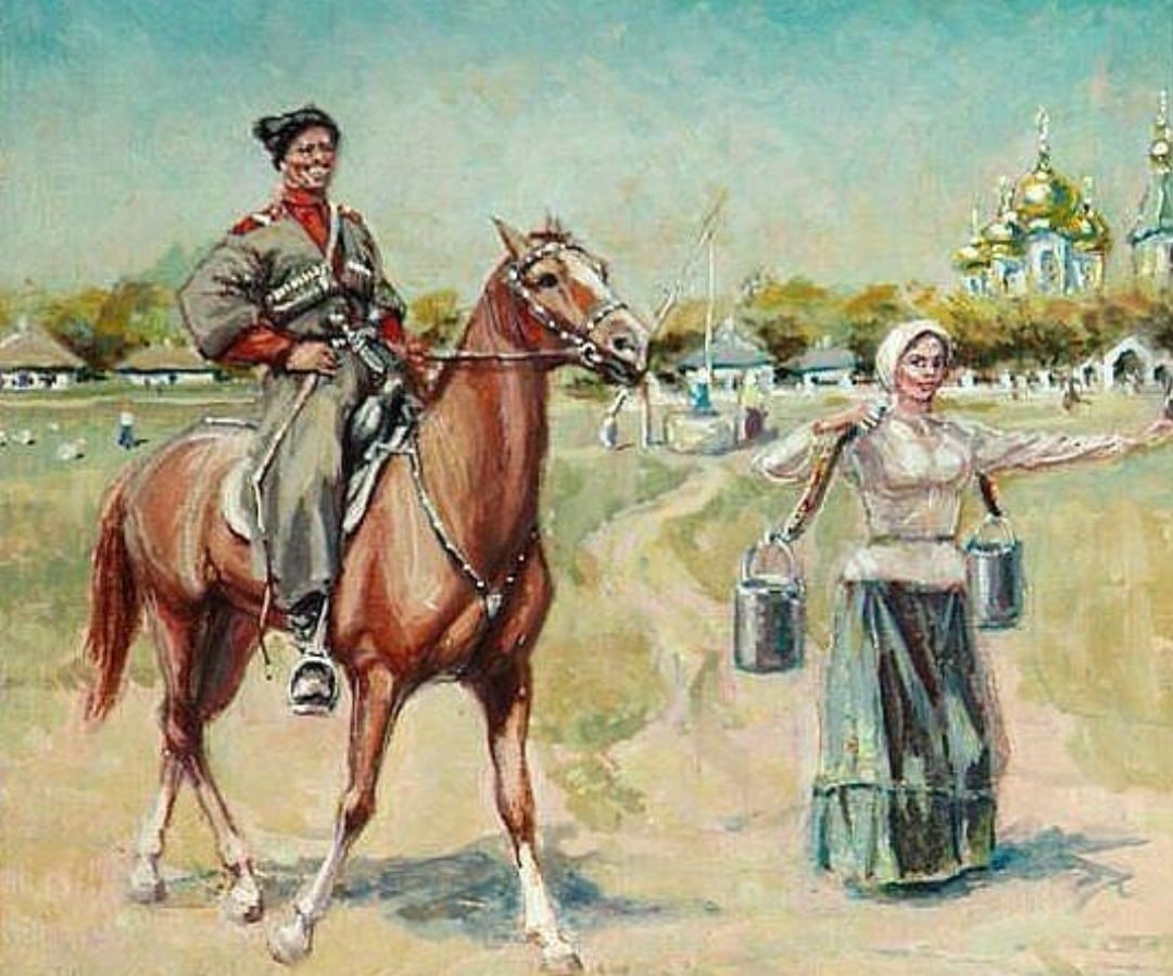 Картина Кубань Кубанские казаки