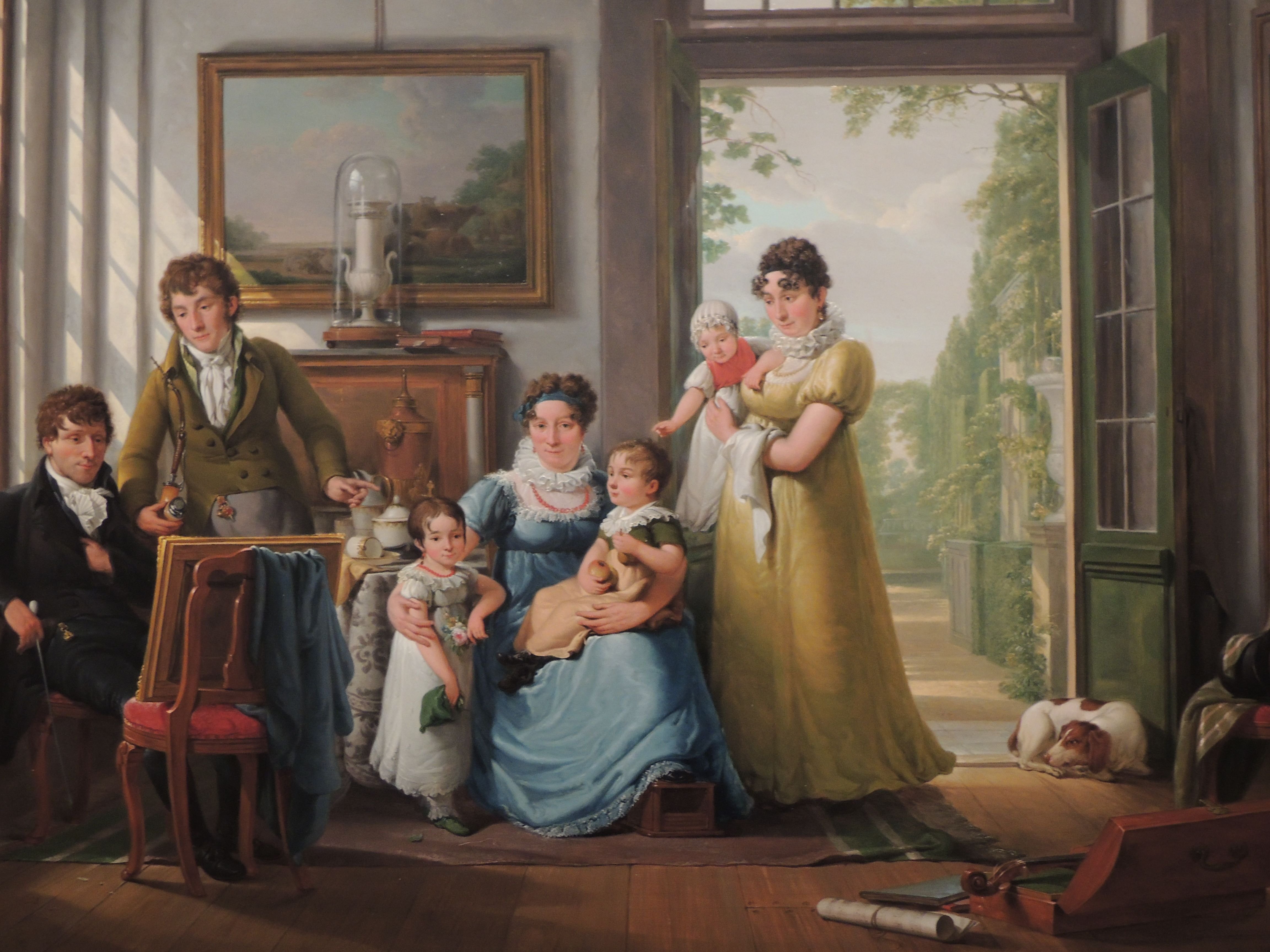 Получение детям век. Абрахам Ван Стрий (Strij Abraham van) (1753-1826). Abraham van Strij художник. «Семья на баррикаде», 1848—1849. Жанровая живопись.