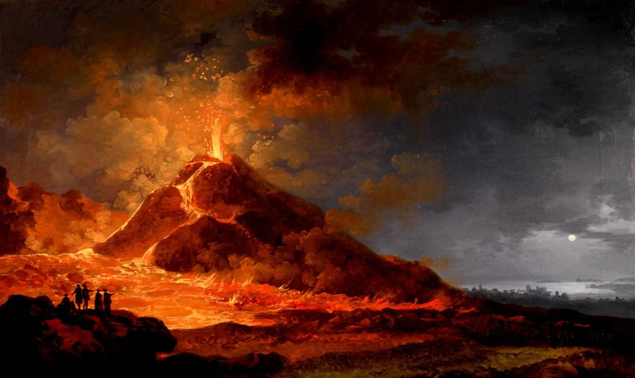 Везувий вулкан Помпеи картина
