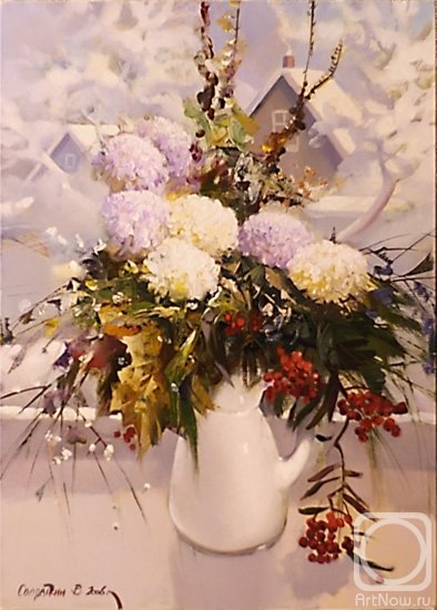 Зимний натюрморт с цветами