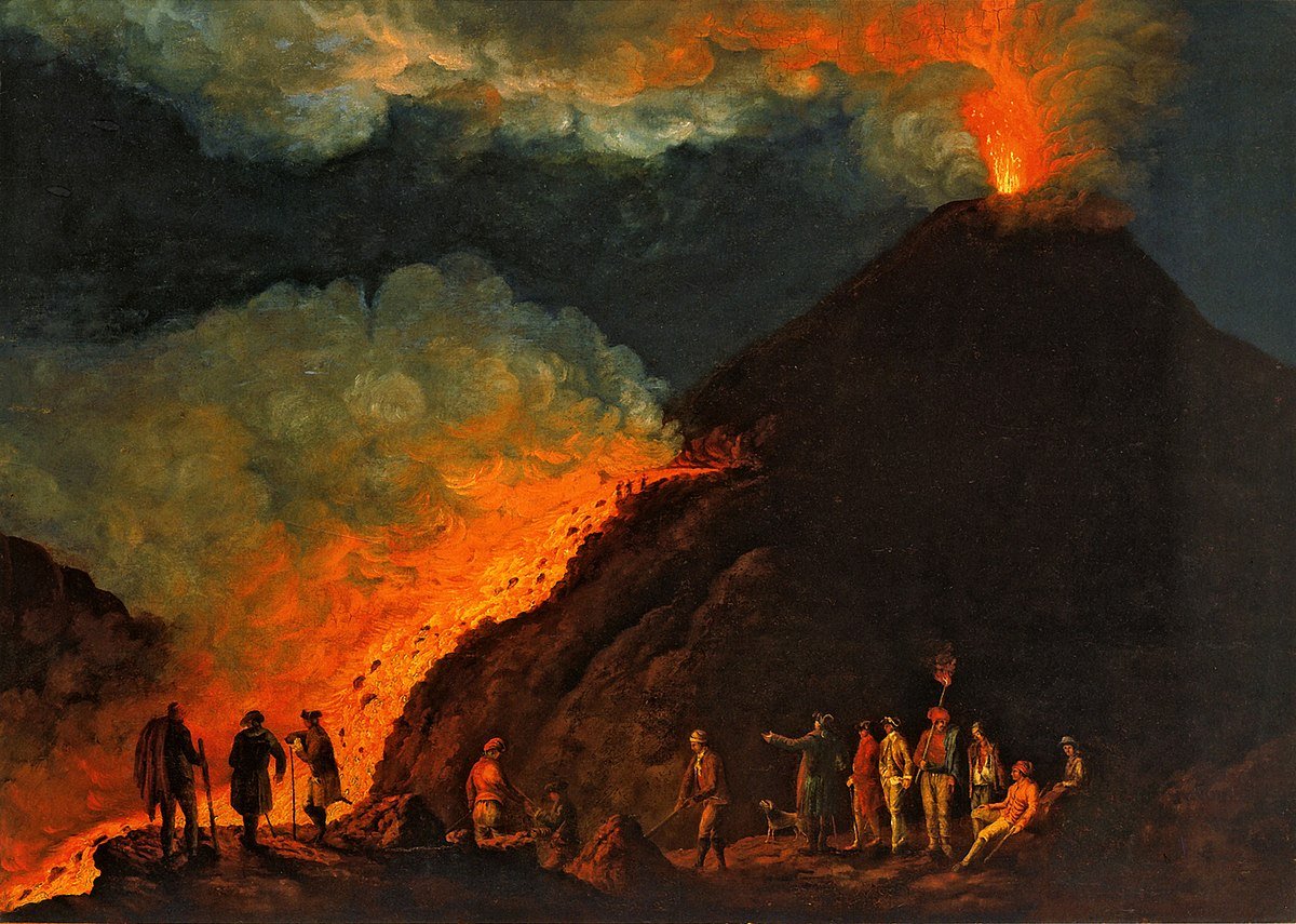 Картина извержение вулкана Везувий гибель Помпеи