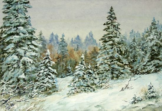 Наталья Головина картины зимний пейзаж