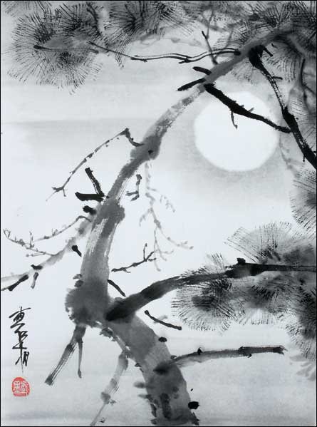 Японская живопись сумиё