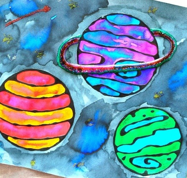 Пластилиновая живопись космос планеты