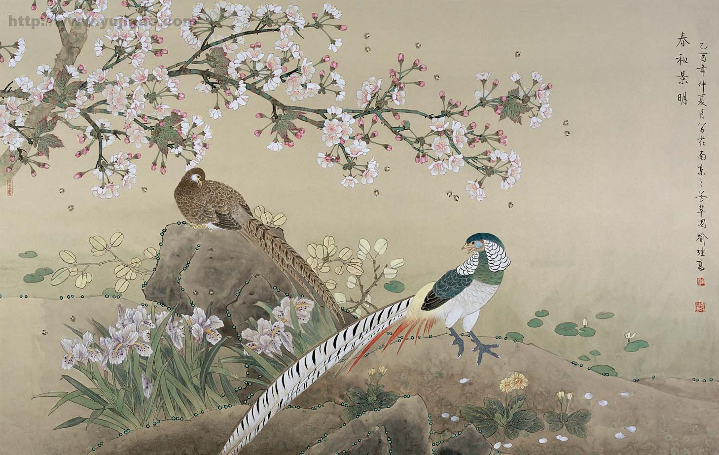 Птицы и животные какой жанр. Хуа Няо картины. Китайская живопись Хуа Няо. Хуа Няо Жанр. Хуа-Няо древний Китай.