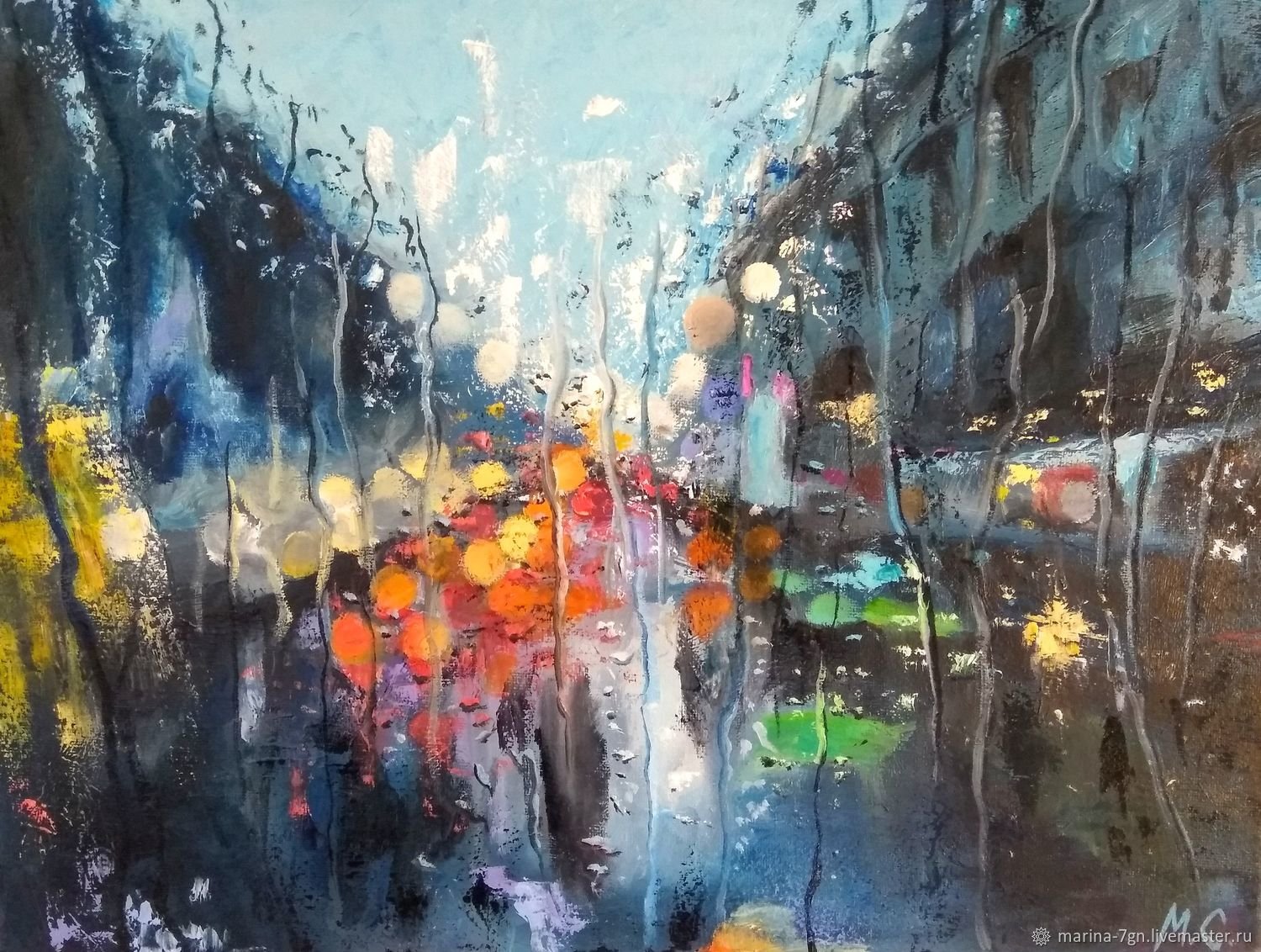 Дождь в современной живописи