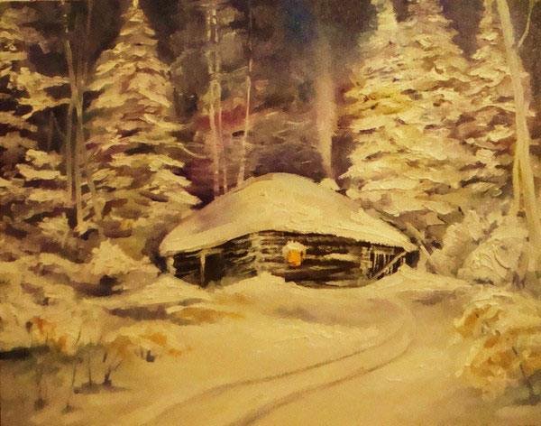 Сибирское зимовье избушка