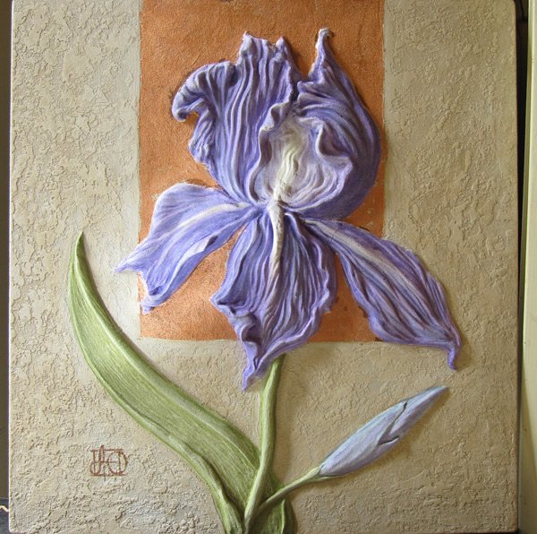 Скульптурная живопись ирисы мастер класс