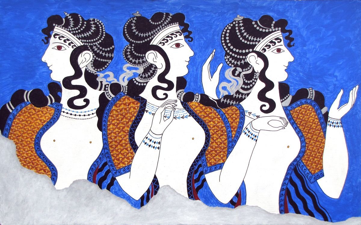 Дамы в голубом фреска Кносского дворца