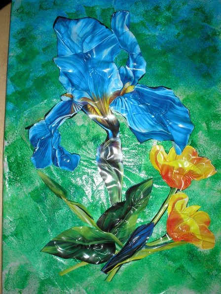 Сауле Сулейменова целлофановая живопись