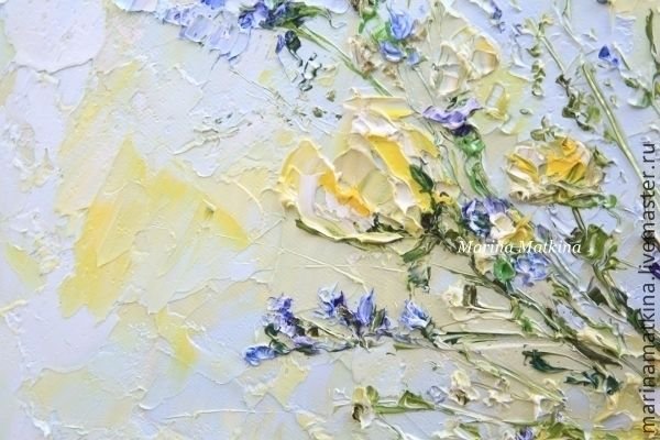 Рельефная живопись маслом на холсте