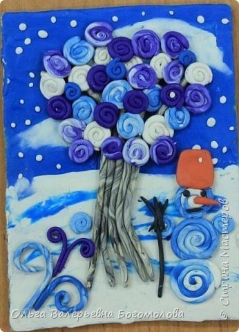 Зимняя пластилинография