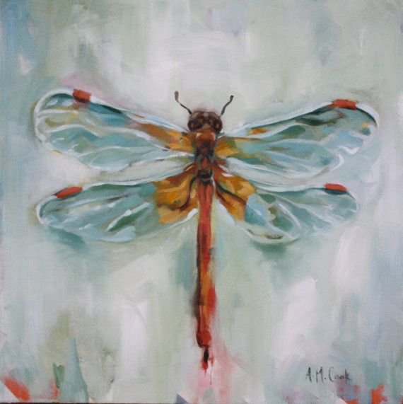 Стрекоза маслом
