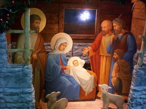 Святой Иосиф на вертепе