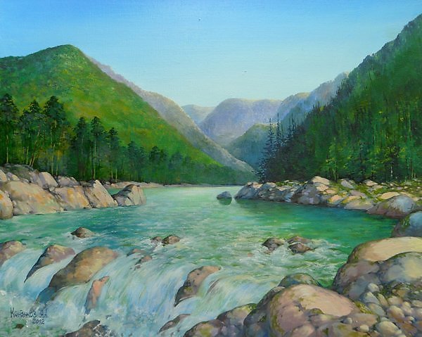 Живопись горы Алтая Катунь